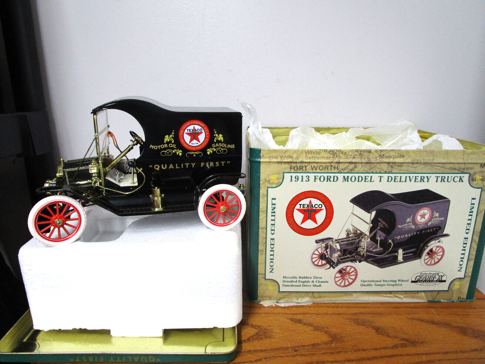 Texaco 1913 Ford Model T Delivery Truck Limited Edition New In Tin Box