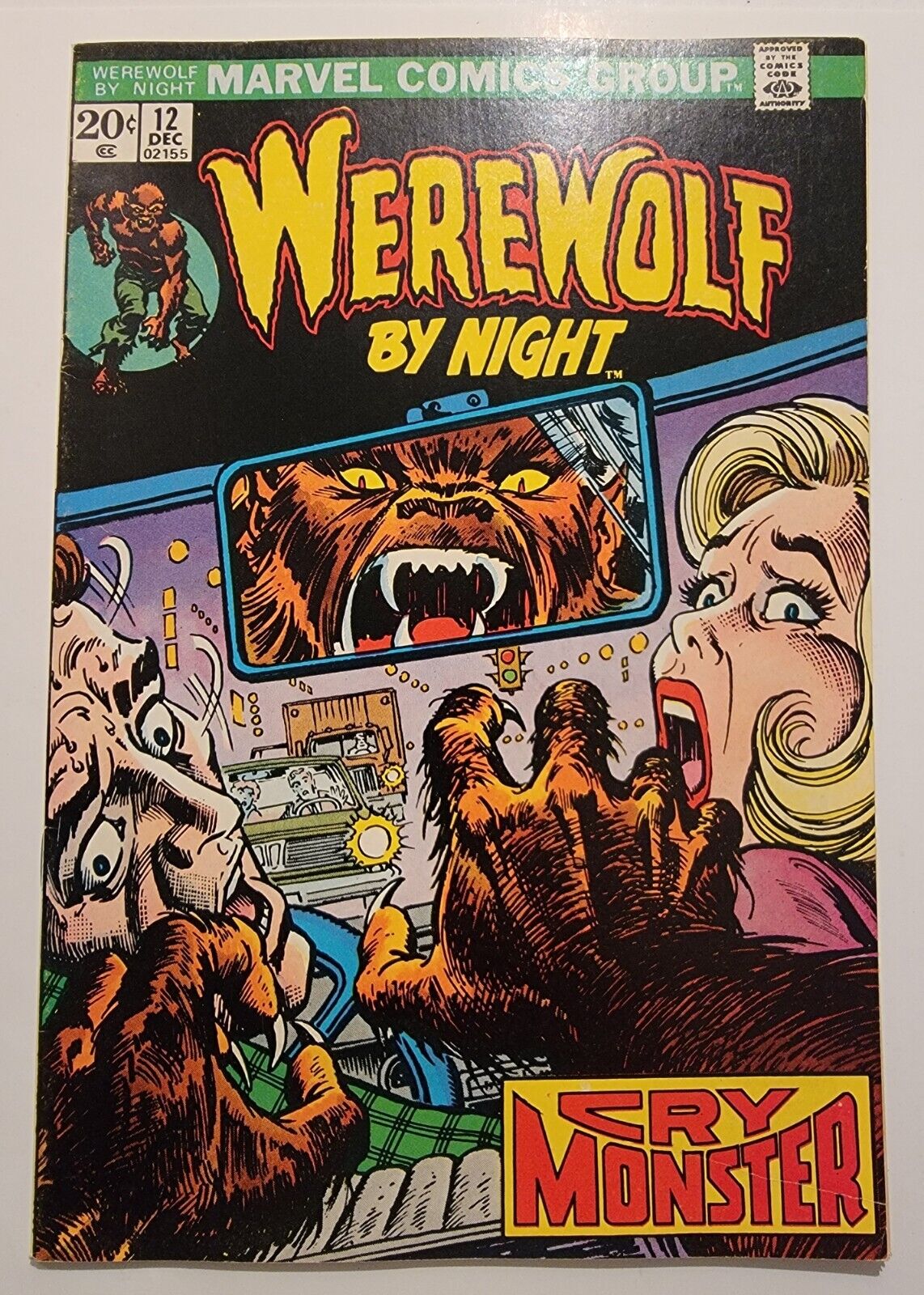 Werewolf By Night #12 NM- Marv Wolfman, John Romita Sr. 1973 Vintage Bronze Age 