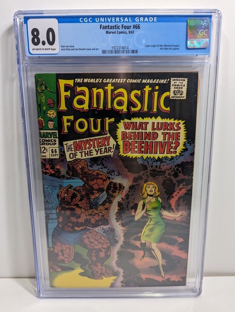 Fantastic Four #66 Marvel Comics Origin of Him/Adam Warlock CGC 8.0 Key