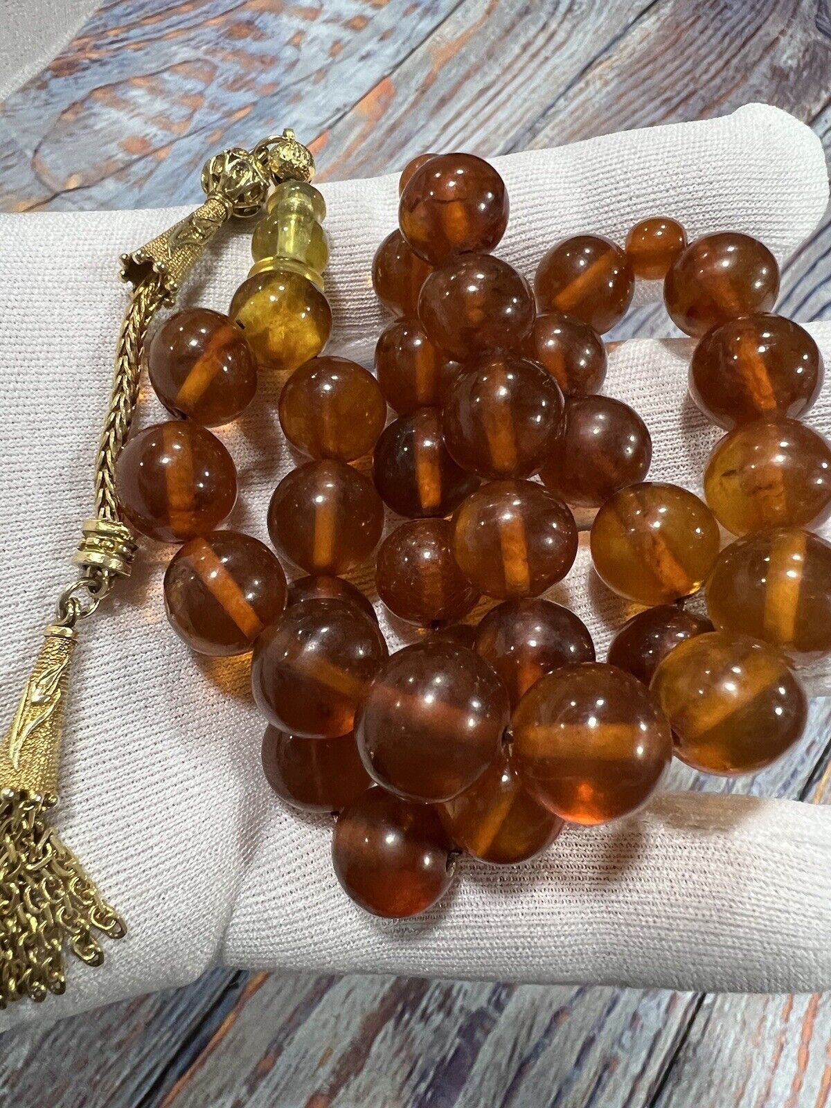 Natural Baltic Amber Old Russian Prayer Beads 31G Tasbih مسبحة كهرمان كهرب طبيعي