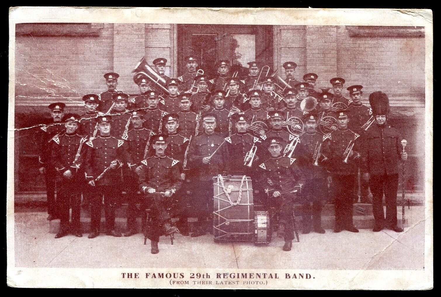 CANADA MILITARY Postcard 1907 BERLIN Ontario 29th Regiment Band