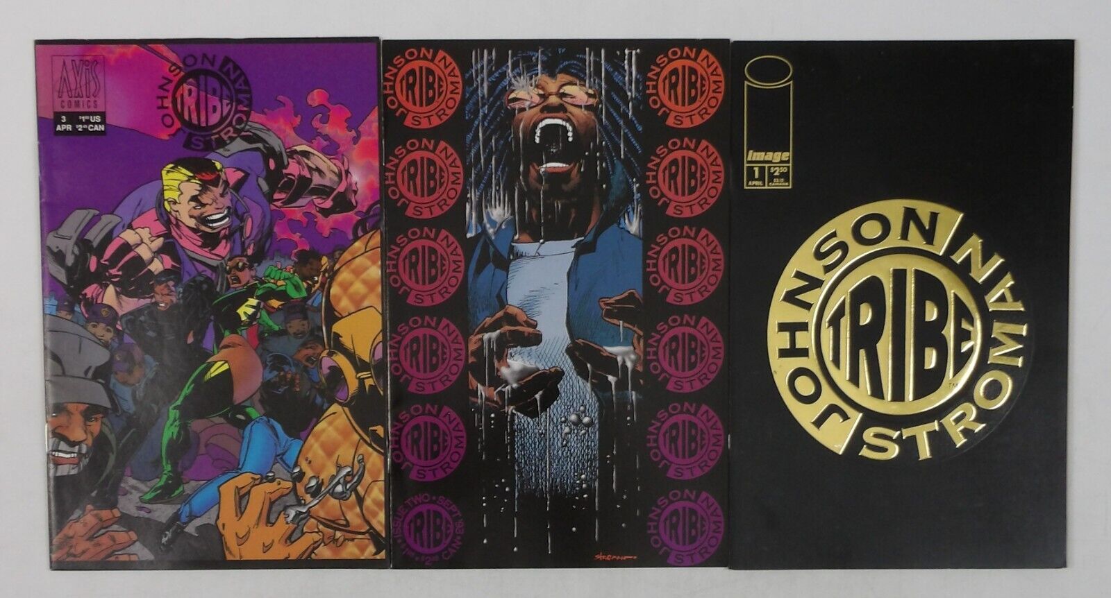 Tribe #1-3 VF/NM complete series - afrocentric - Larry Stroman Savage Dragon 2