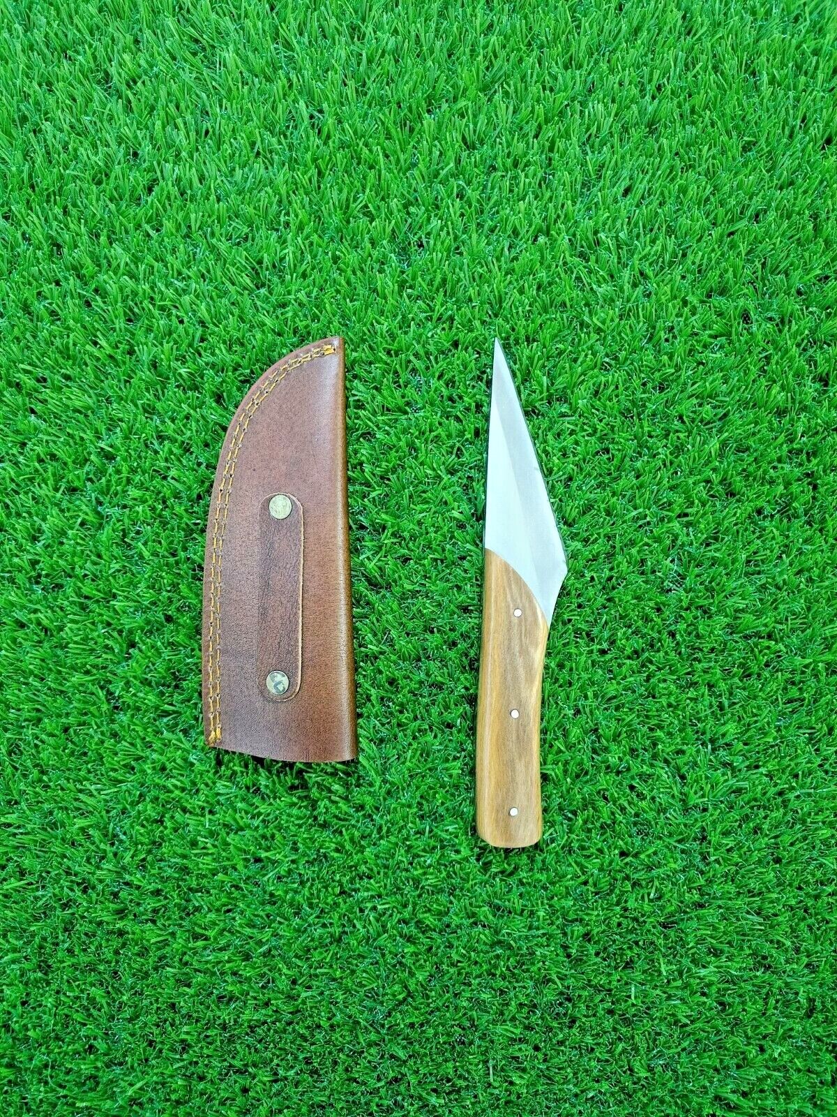 Handmade Japanese Kiridashi Knife D2 Steel Blade Hunting Skinner Knife + L cover
