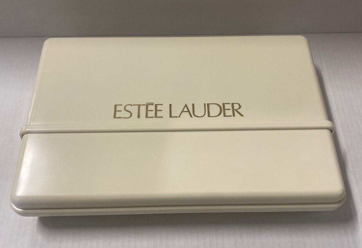 Vintage Estee Lauder Perfume Makeup Dresser Vanity Tray Paris NY Foldable Mirror