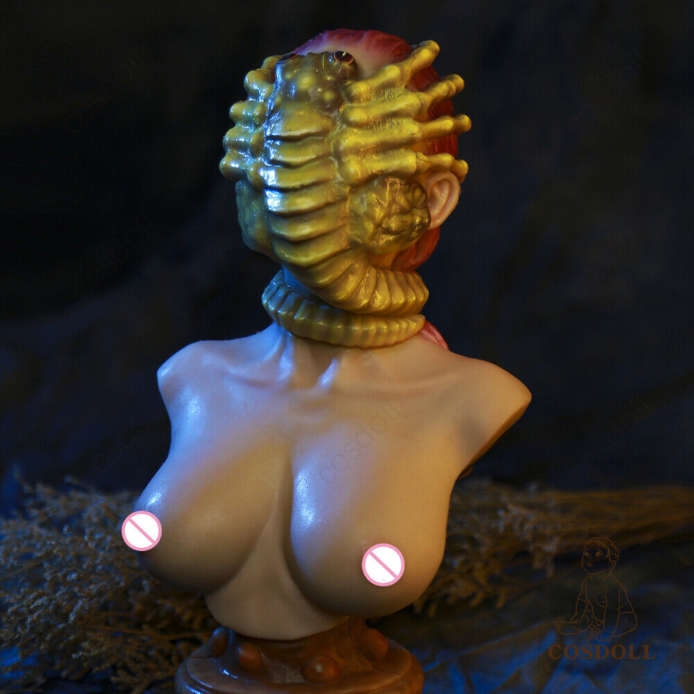 COSDOLL Alien Face Sci-Fi Thriller Movie Silicone Humanoid Model Decoration US