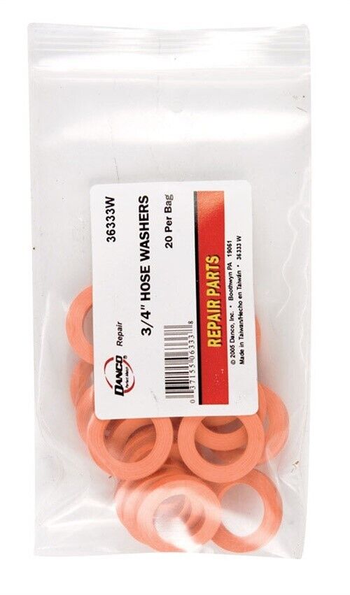 Danco 36333W Durable Rubber Round Hose Washer 1 x 3/4 x 5/8 in.
