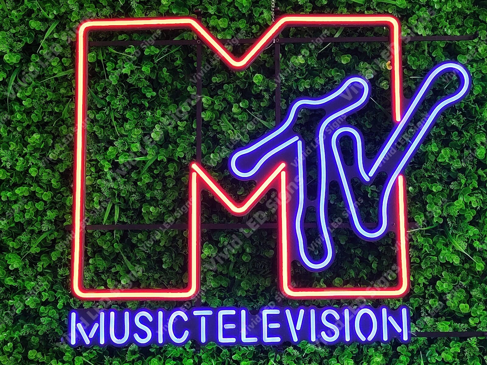 Music Television MTV Vivid LED Neon Sign Light Lamp With Dimmer