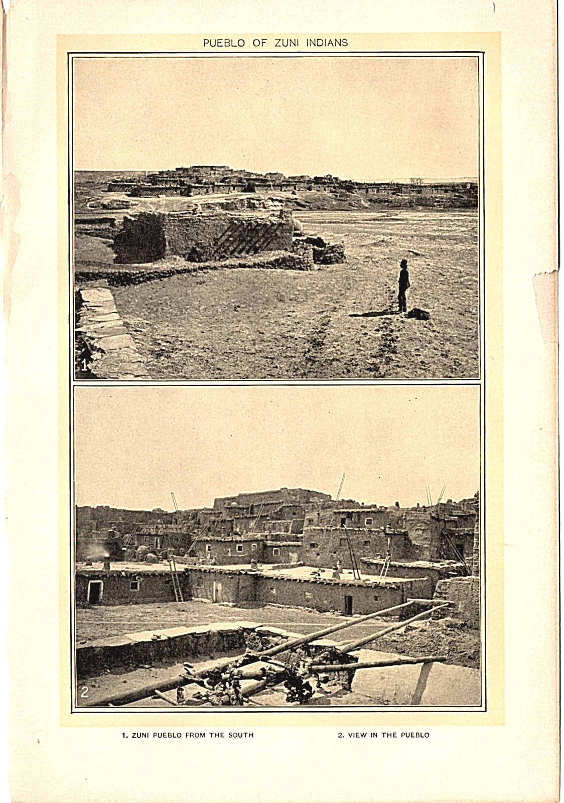 1903 Antique Art Photo Print Pueblo of Zuni Indians Dodd Meads Co. 10X6\