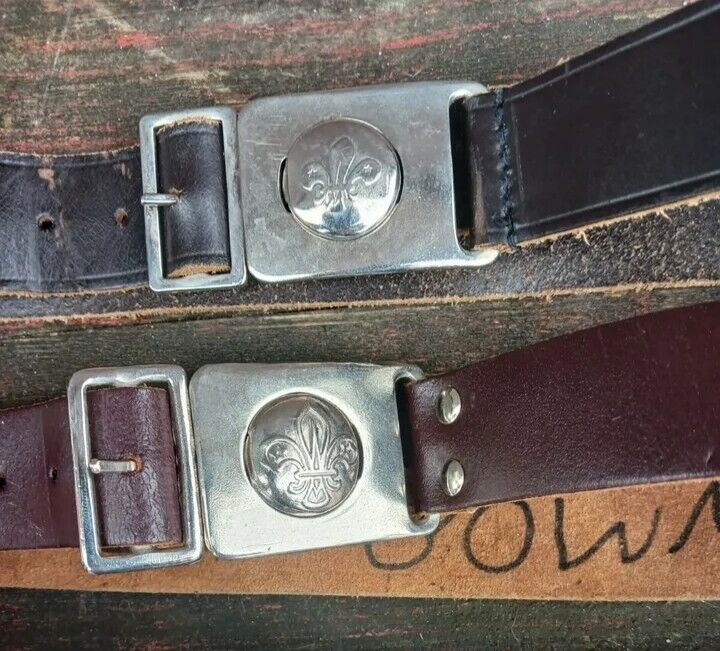 Vintage Boy Scout leather belt 