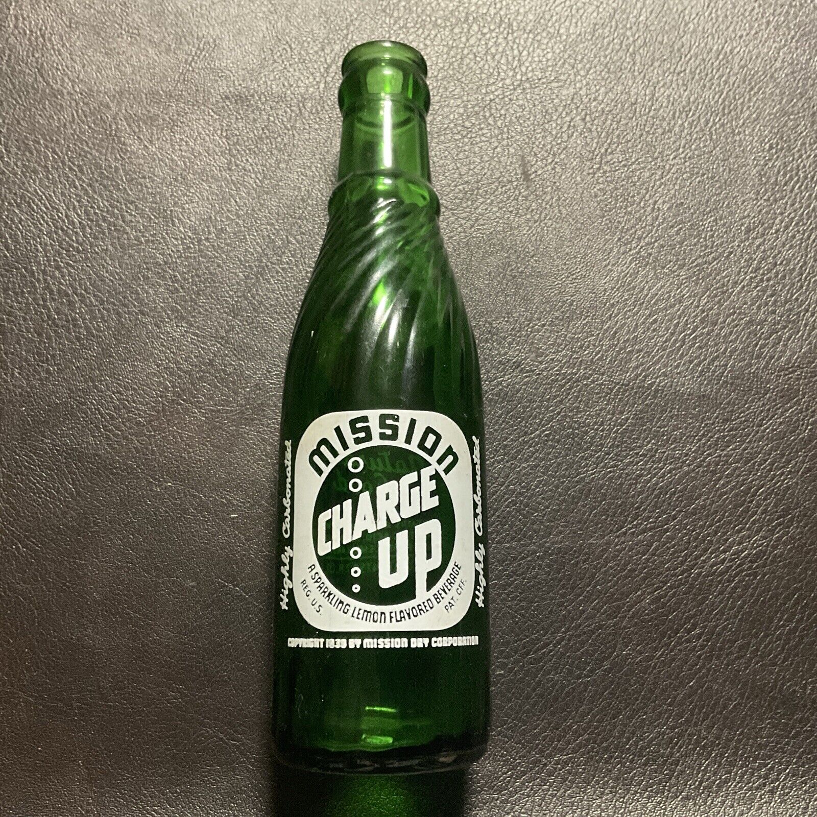 Mission Charge Up Green Soda Bottle