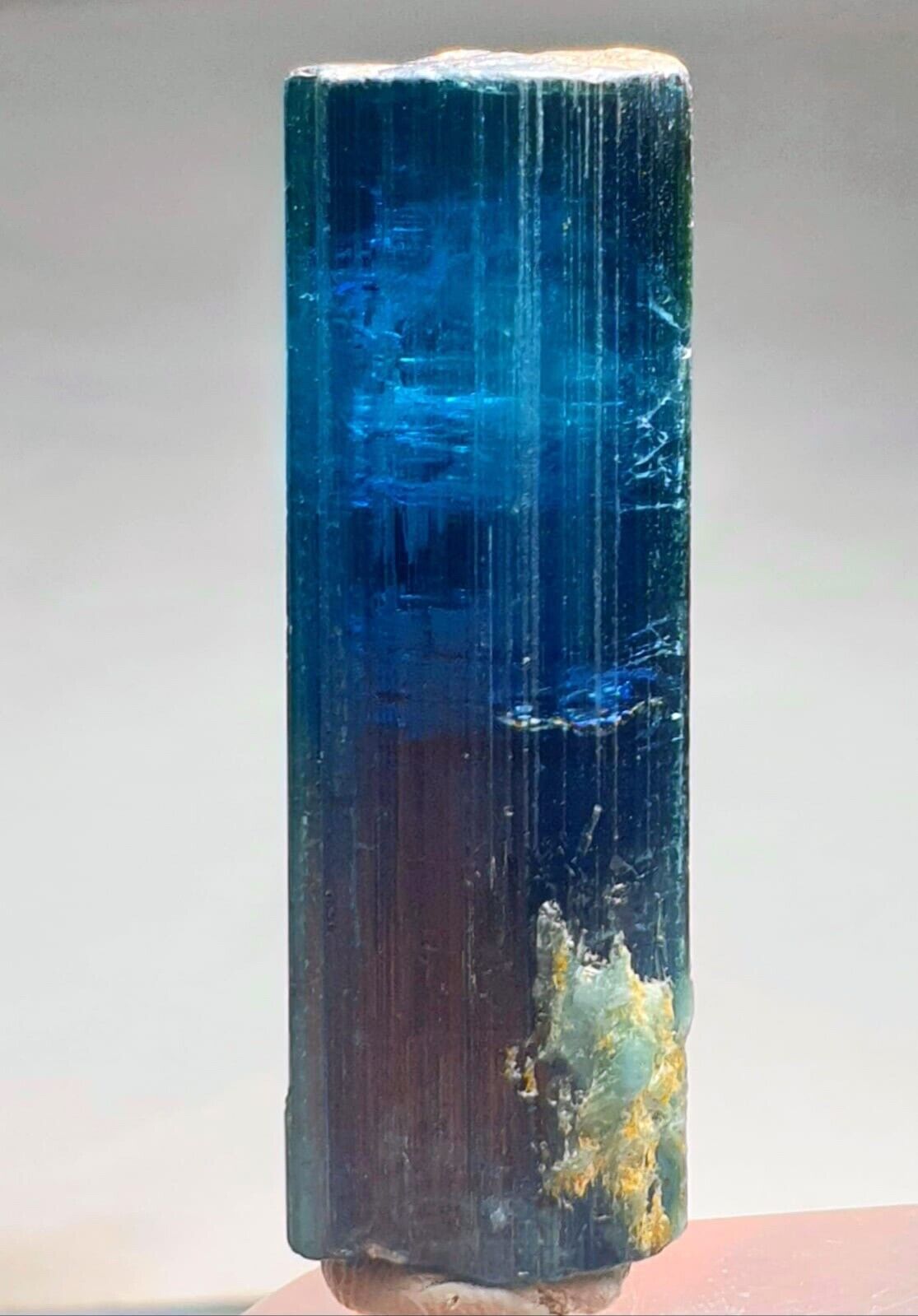 Top luster indicolite open colour tourmaline crystal