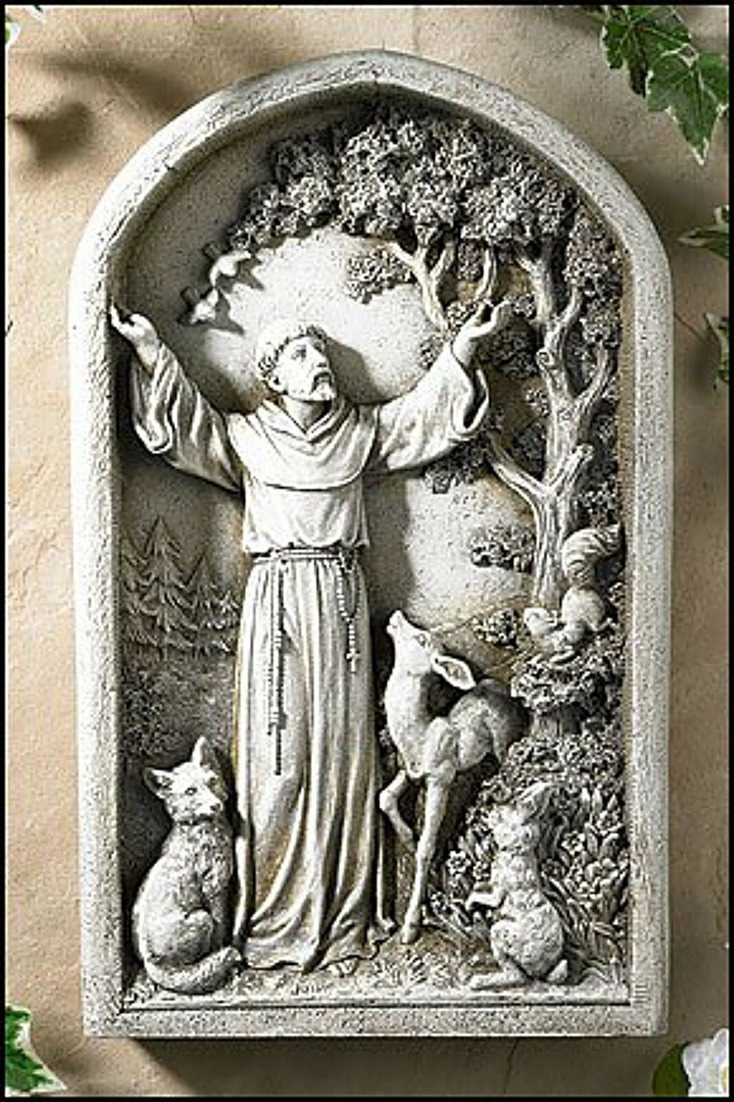N.G. Catholic Saint Francis of Assisi Wall Plaque Decoration, 13 Inch