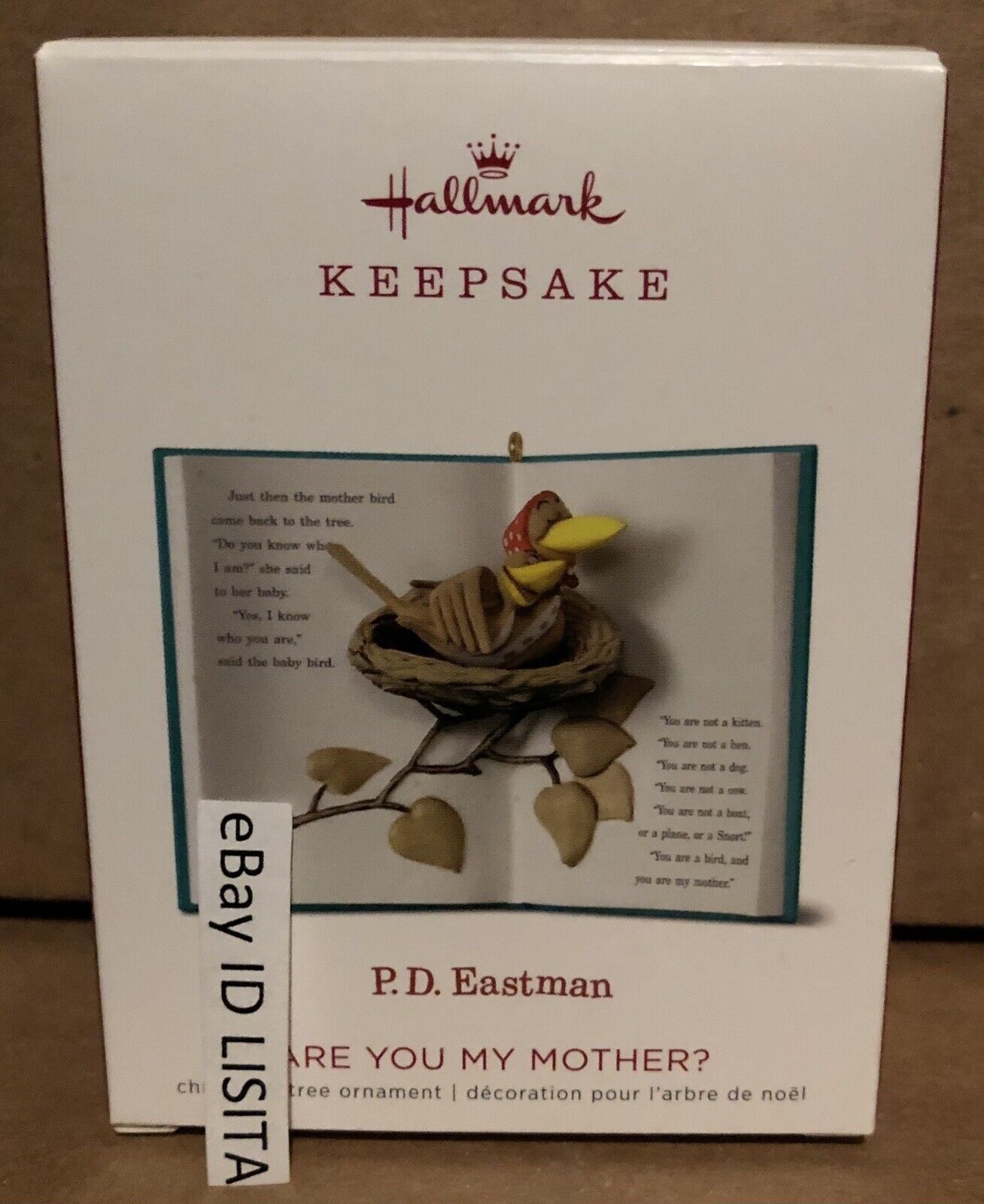 Hallmark 2018 Are You My Mother? P.D. Eastman Book Ornament MIMB