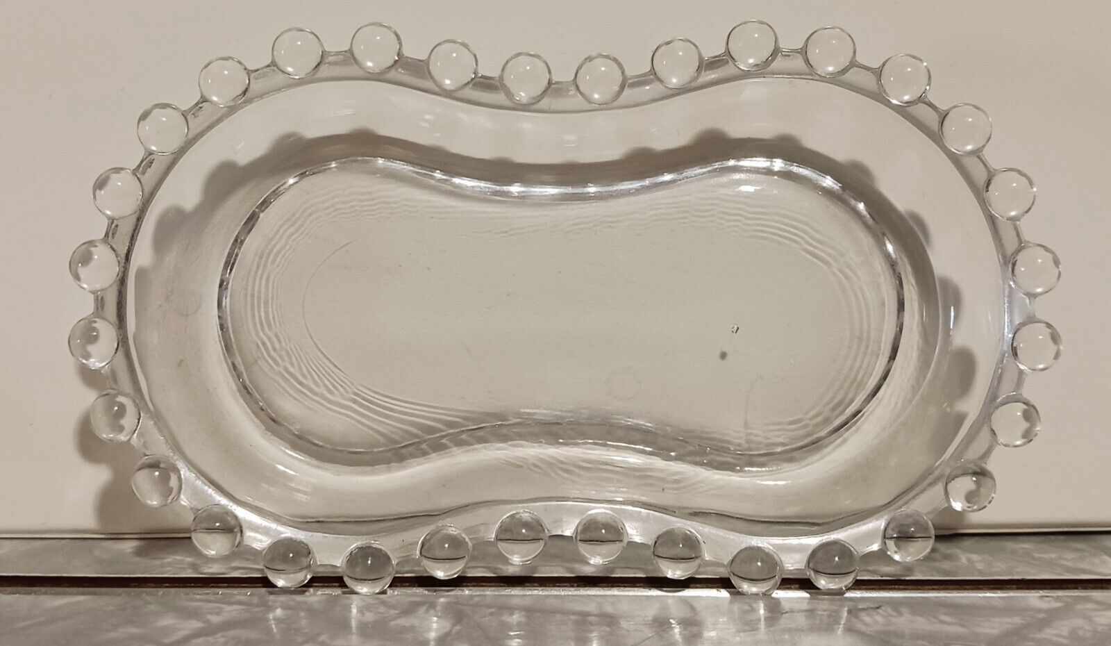Vintage Imperial Glass Candlewick Clear Open Tray For Creamer And Sugar