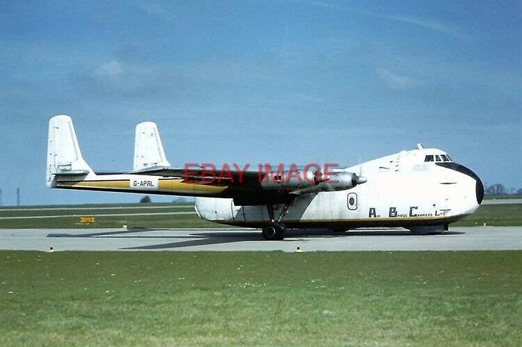 PHOTO  G-APRL A/W 650 ARGOSY 101 AIR BRIDGE CARRIERS EAST MIDLANDS 09-04-1980