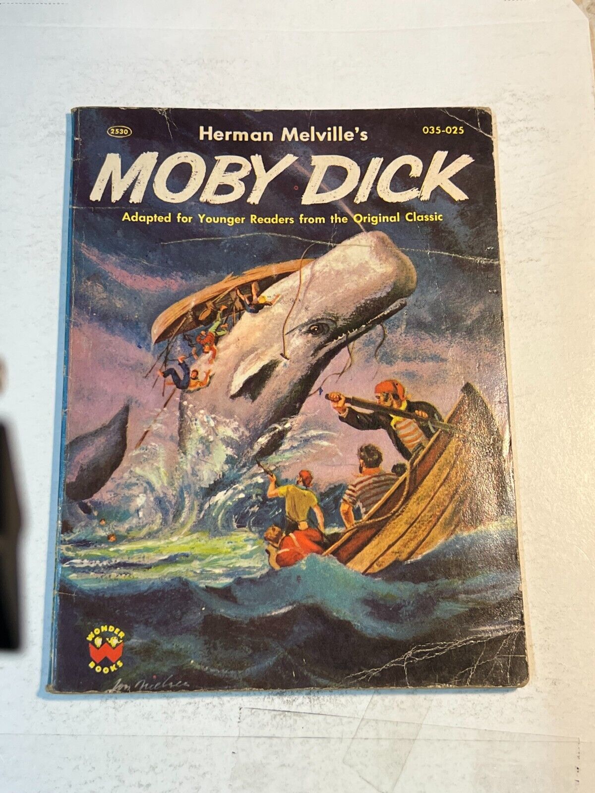 MOBY DICK by Herman Melville (1956) Wonder Books Illustrated | Combined Shipping