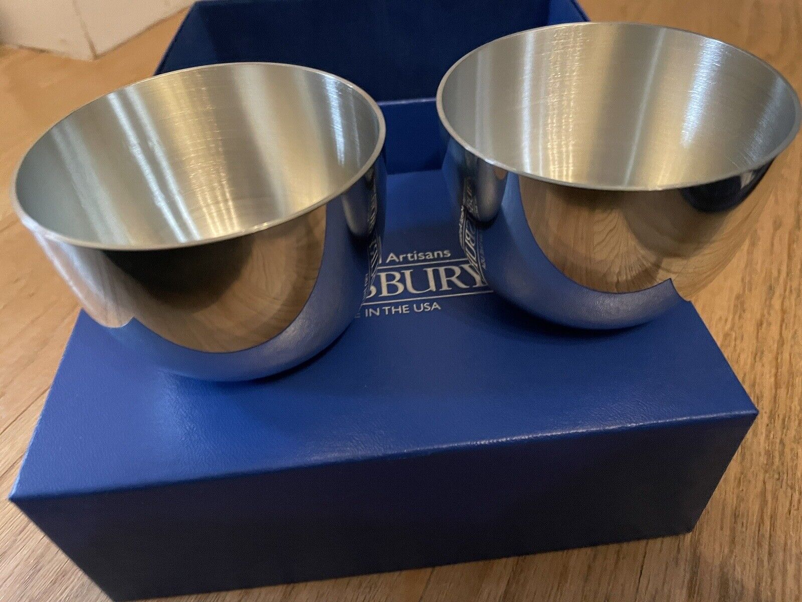 Salisbury Pewter - Two New Jefferson Cups With Gift Box Fine Metal Artisans