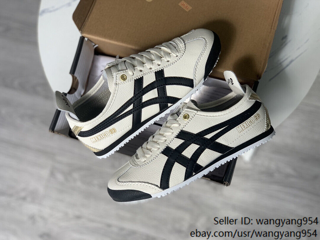2024 Onitsuka Tiger MEXICO 66- Classic Beige/Black Shoes Unisex Retro Sneakers