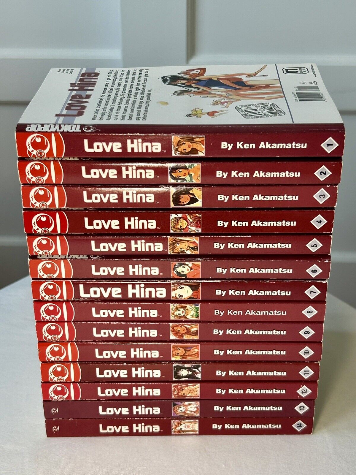 Love Hina~Complete Set~Lot 1-14~Manga~Ken Akamatsu~English~Tokyo Pop~Great Cond