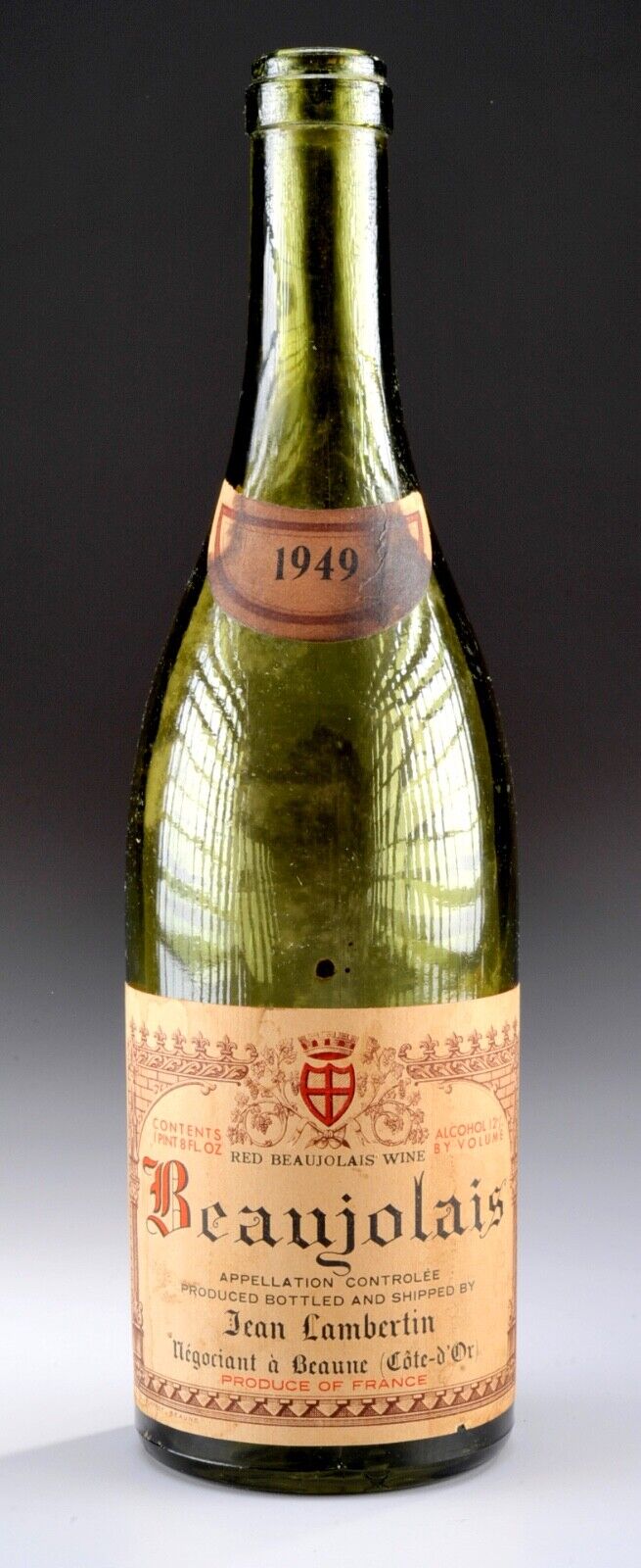Empty Bottle Jean Lambertin 1949 Red 