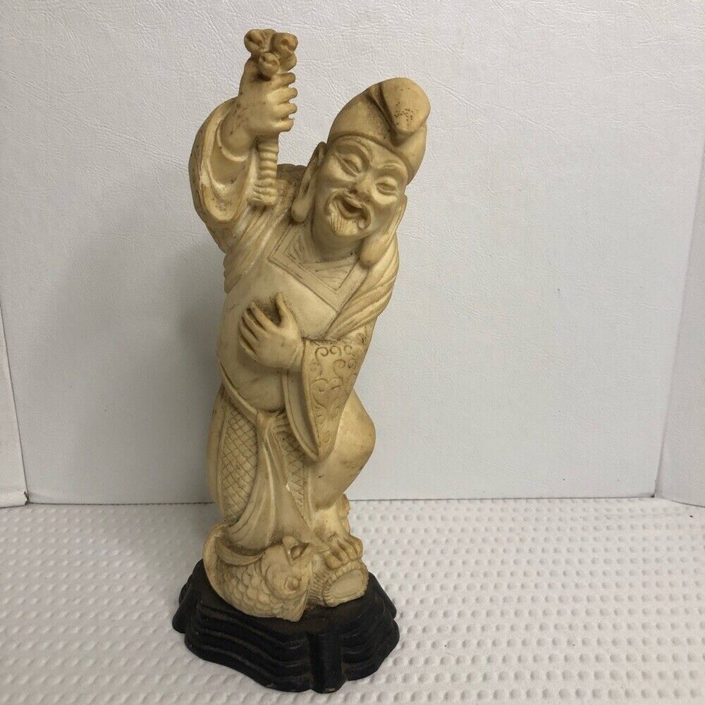 Vintage Chinese Asian Resin Statue Figurine **FLAWS~READ**