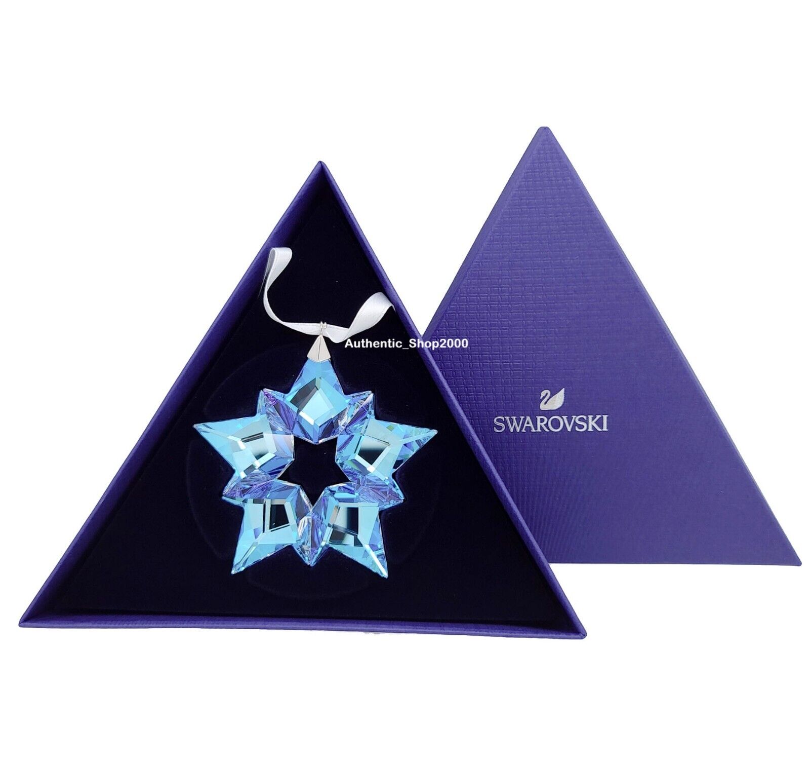 New 100% Swarovski Crystal Aurora Borealis Effects Ice Star Ornament 5576238