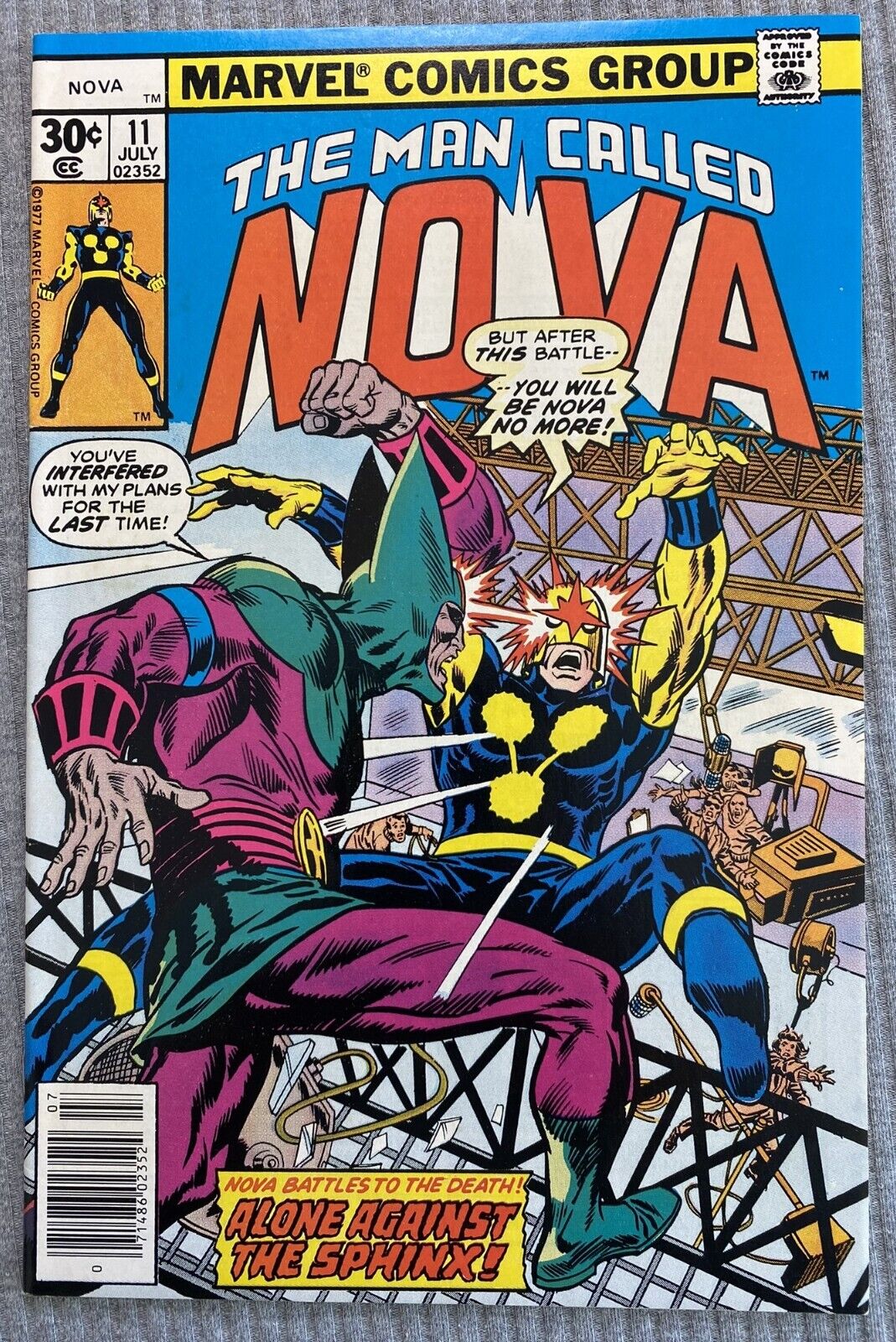 Vintage Nova Comic  Volume 1 Issue  11.  Jul 1977  Excellent Condition