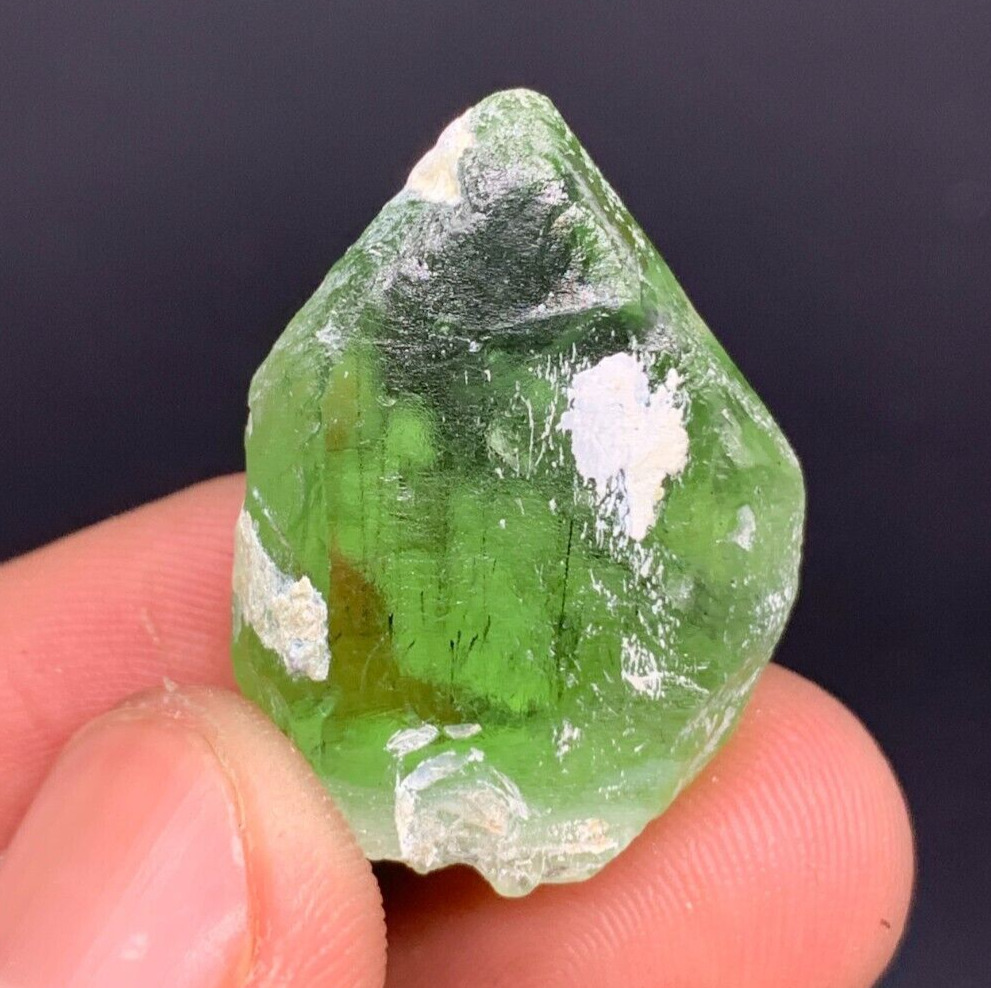 9 Gram Natural Peridot Crystal from Pakistan, Good Terminated Rough Specimen
