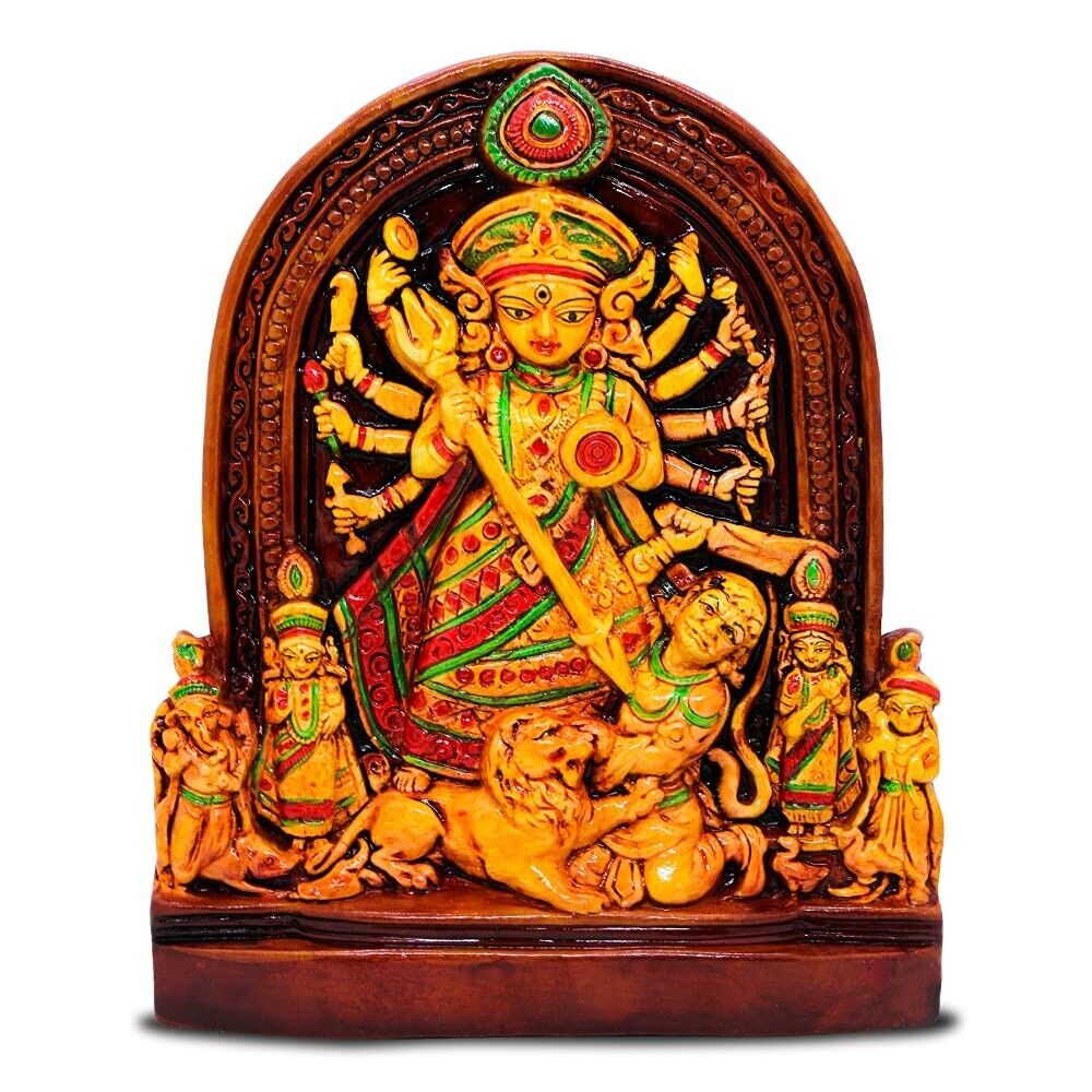 Handpainted Terracotta Maa Durga Murti statue