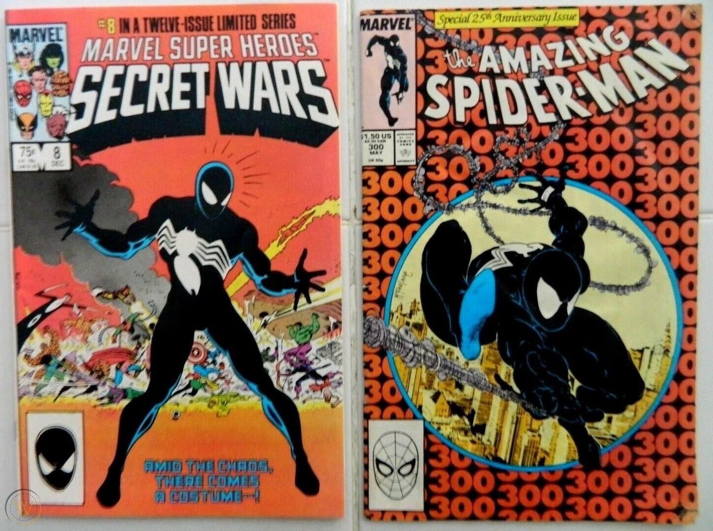 COMIC BOOK BLIND BOX LOT AMAZING SPIDER-MAN 300 SECRET WARS 8 WOLVERINE 1 1982