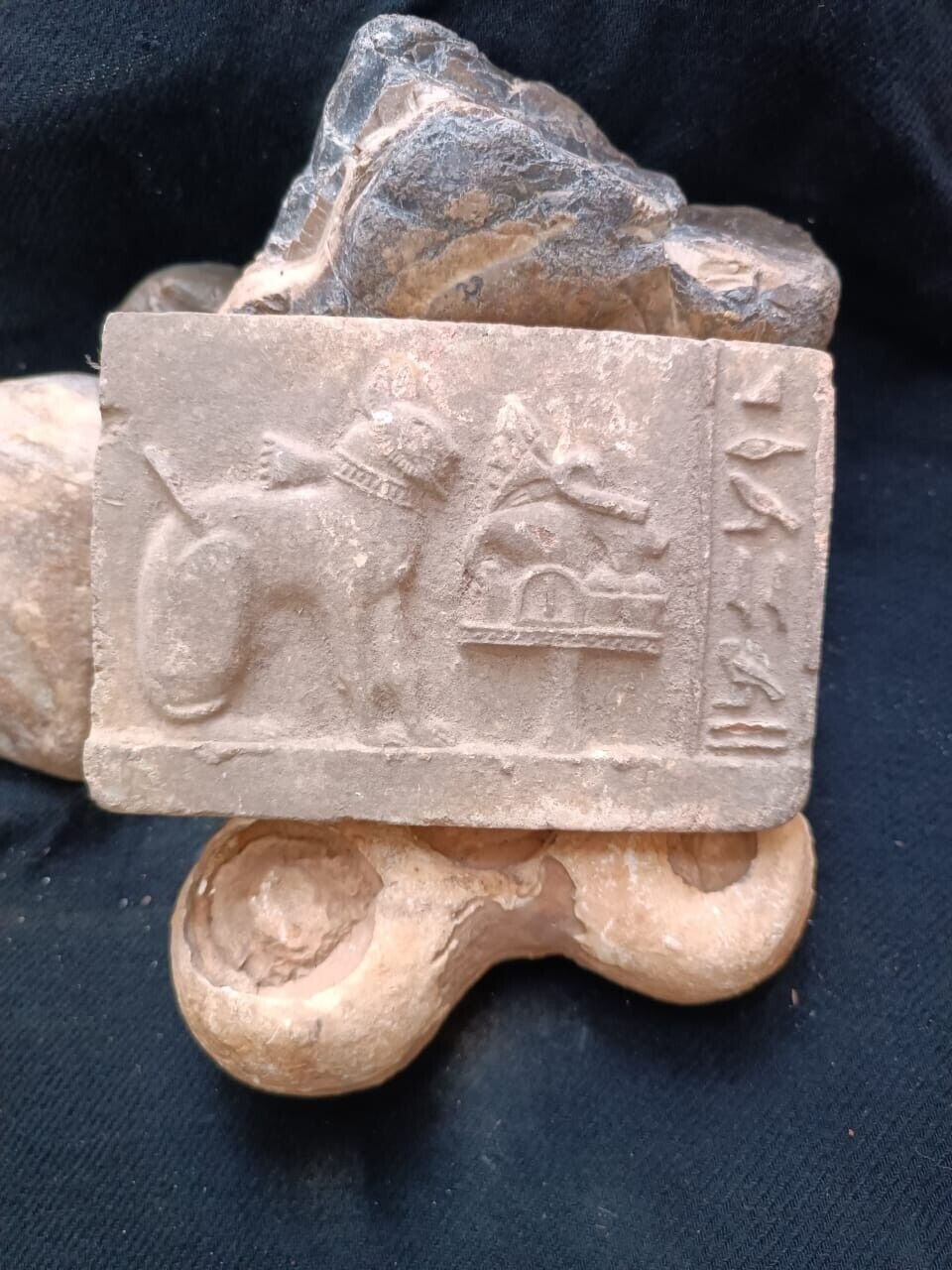 Unique Famous stela Ancient Egyptian Antiquities Egyptian Palette Bastet BC