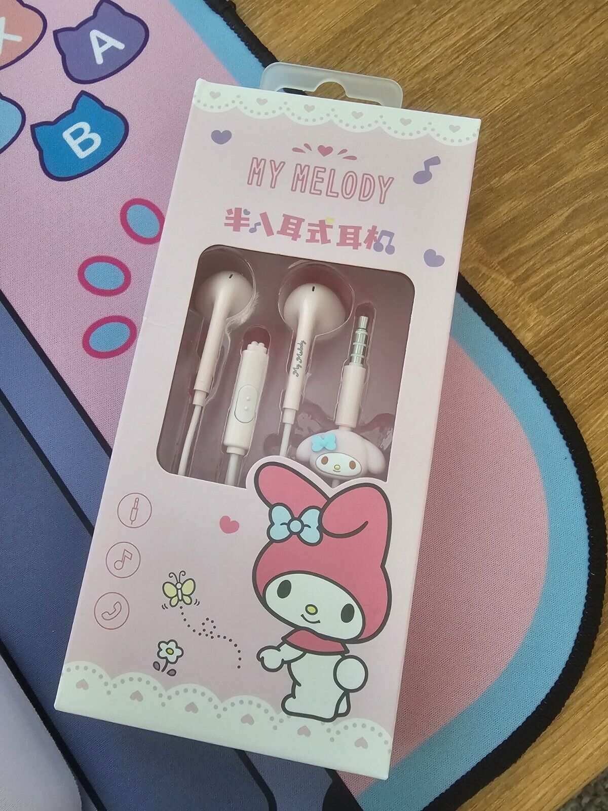 My Melody Sanrio 3.5MM Wired Earphones Pink NEW