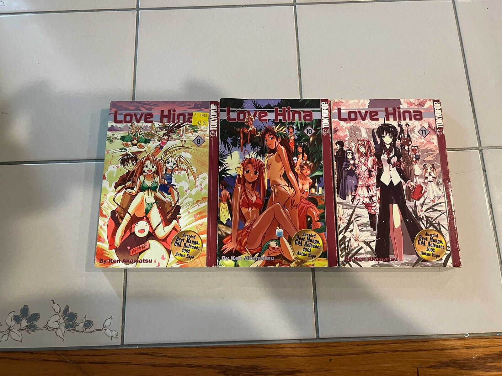 Love Hina by Ken Akamatsu Vol 8,10,11 Manga Lot English Tokyopop