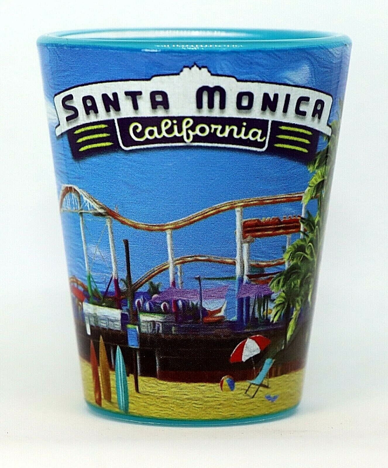 Santa Monica California Attractions Shot Glass