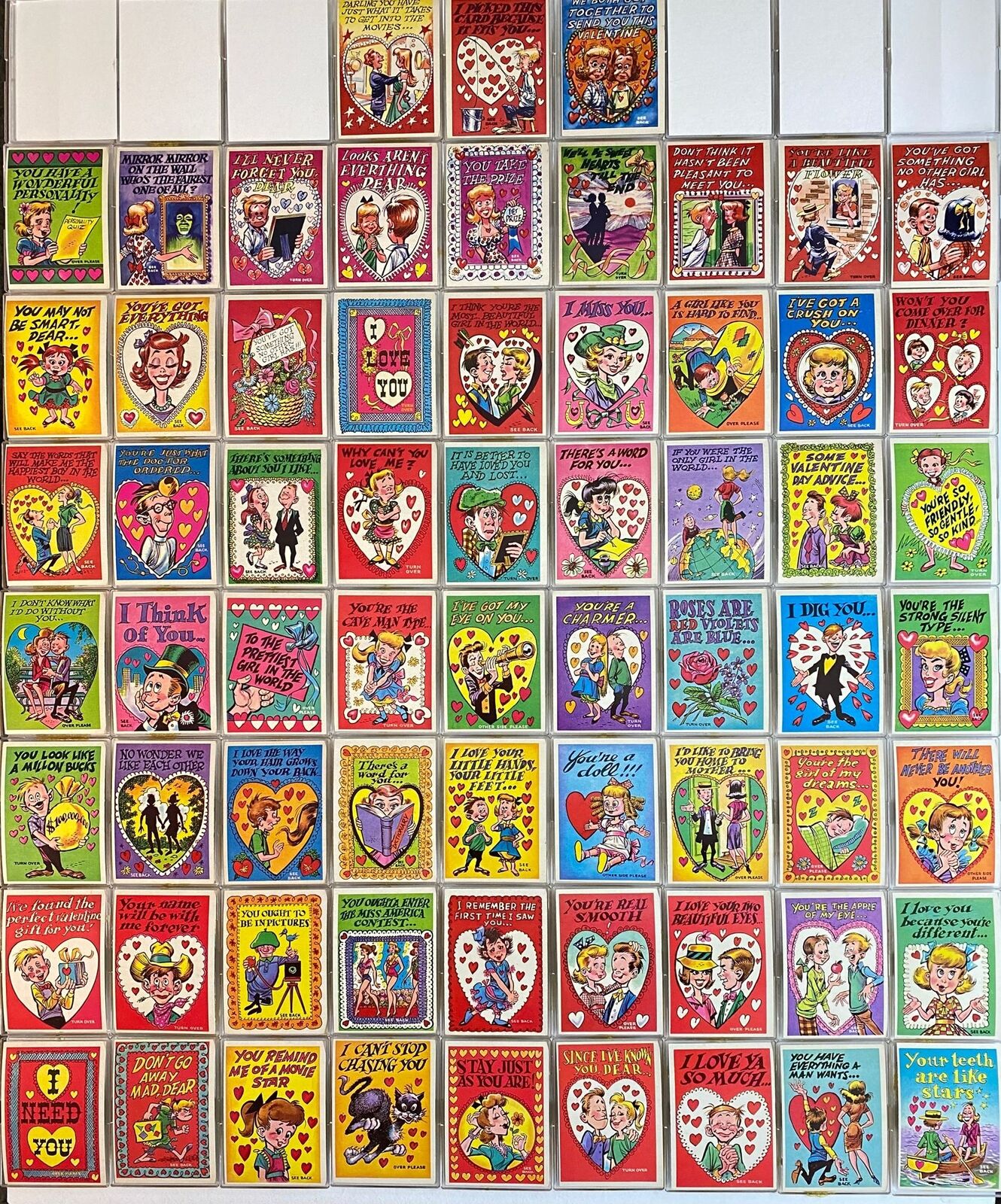 1959 Funny Valentines Vintage Trading Card Set 66/66 Cards Topps TCG