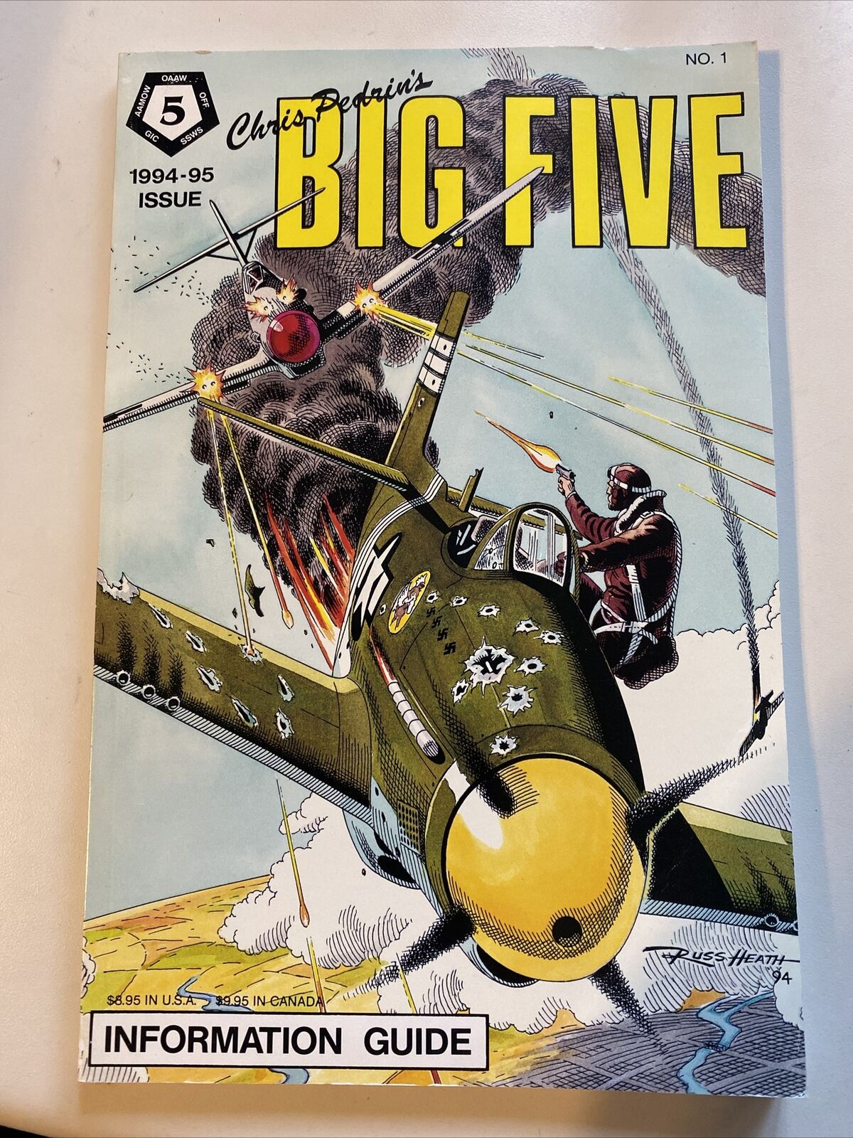 Chris Pedrin's BIG FIVE No 1 Information Guide  1994-95,  Russ Heath Cover, VG
