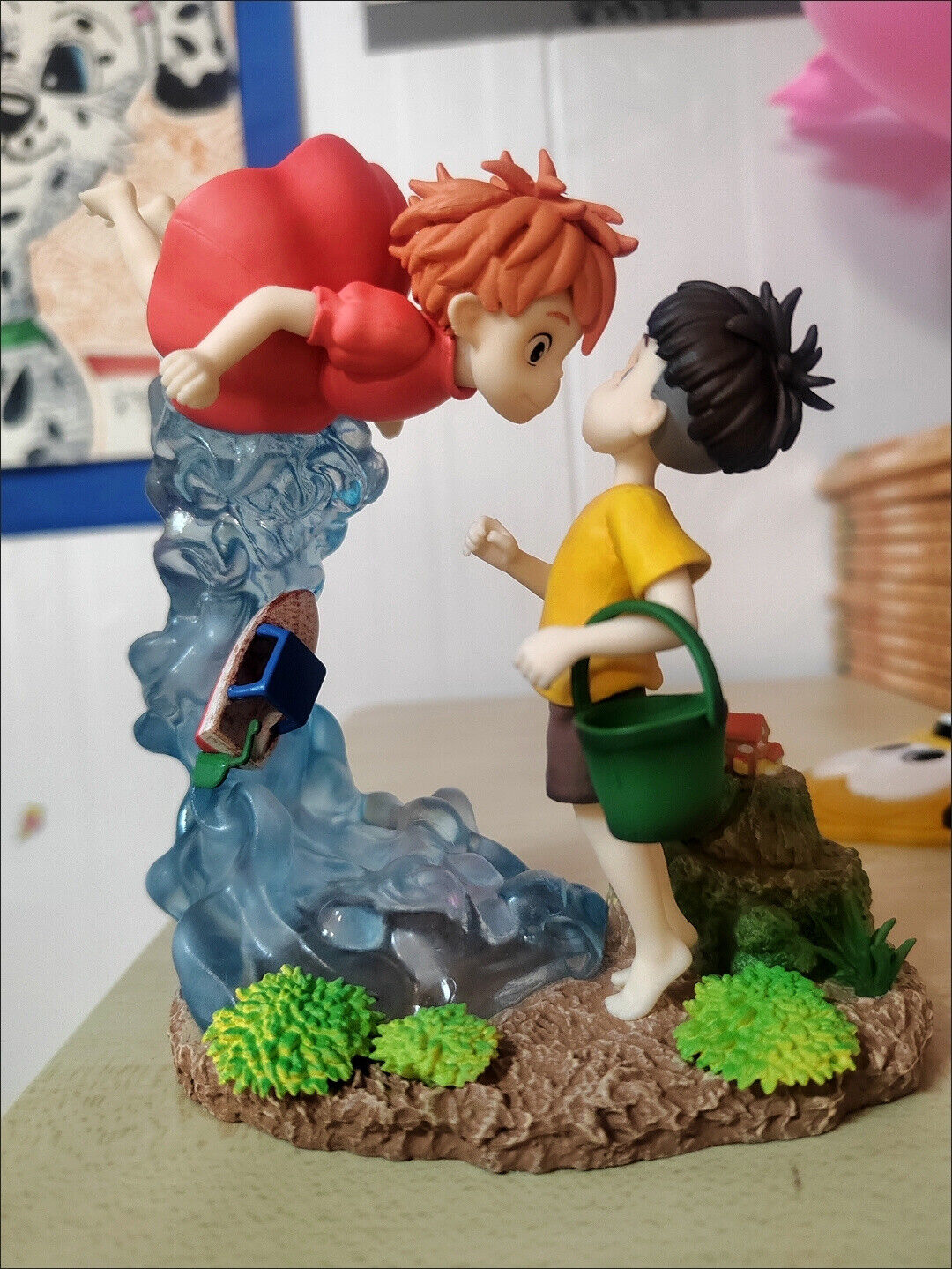 Ponyo Loves Sosuke Anime Collection PVC Figure Ponyo On The Cliff, Gift for Fans