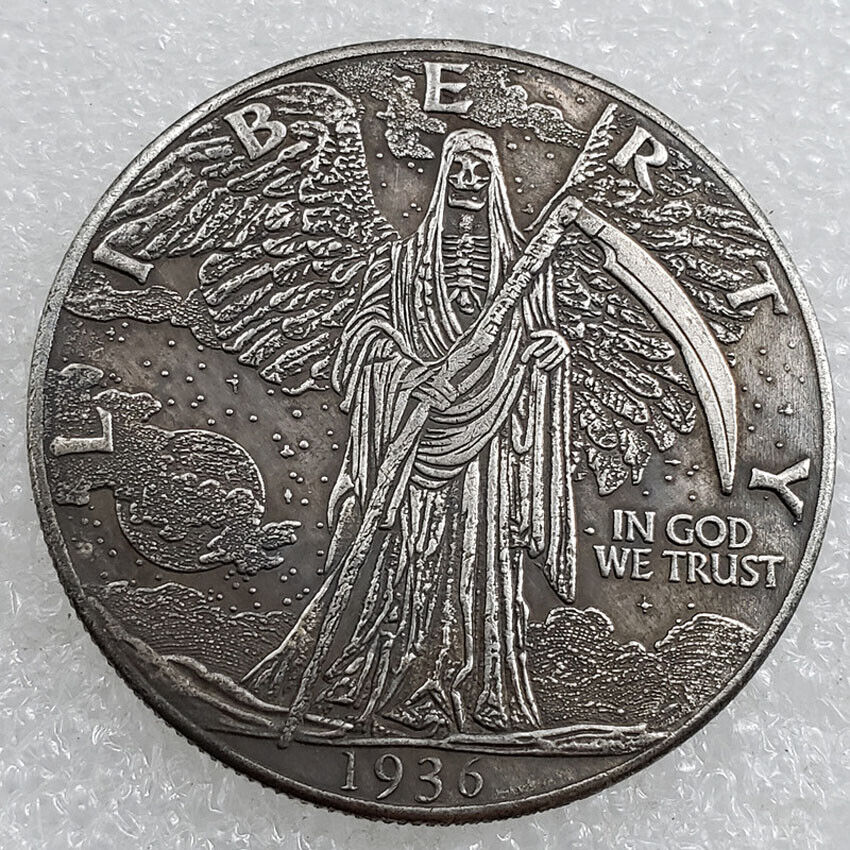 Challenge Coin 1936 US Grim Reaper Gift Sickle Vintage Liberty Souvenir Replica
