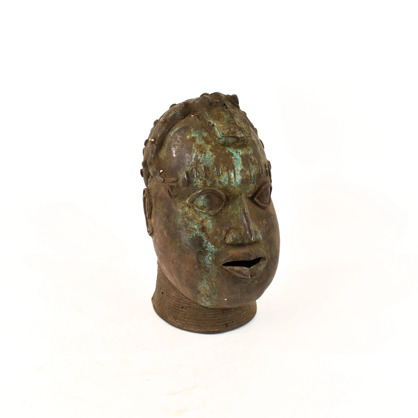 Benin Bronze Portrait Figure