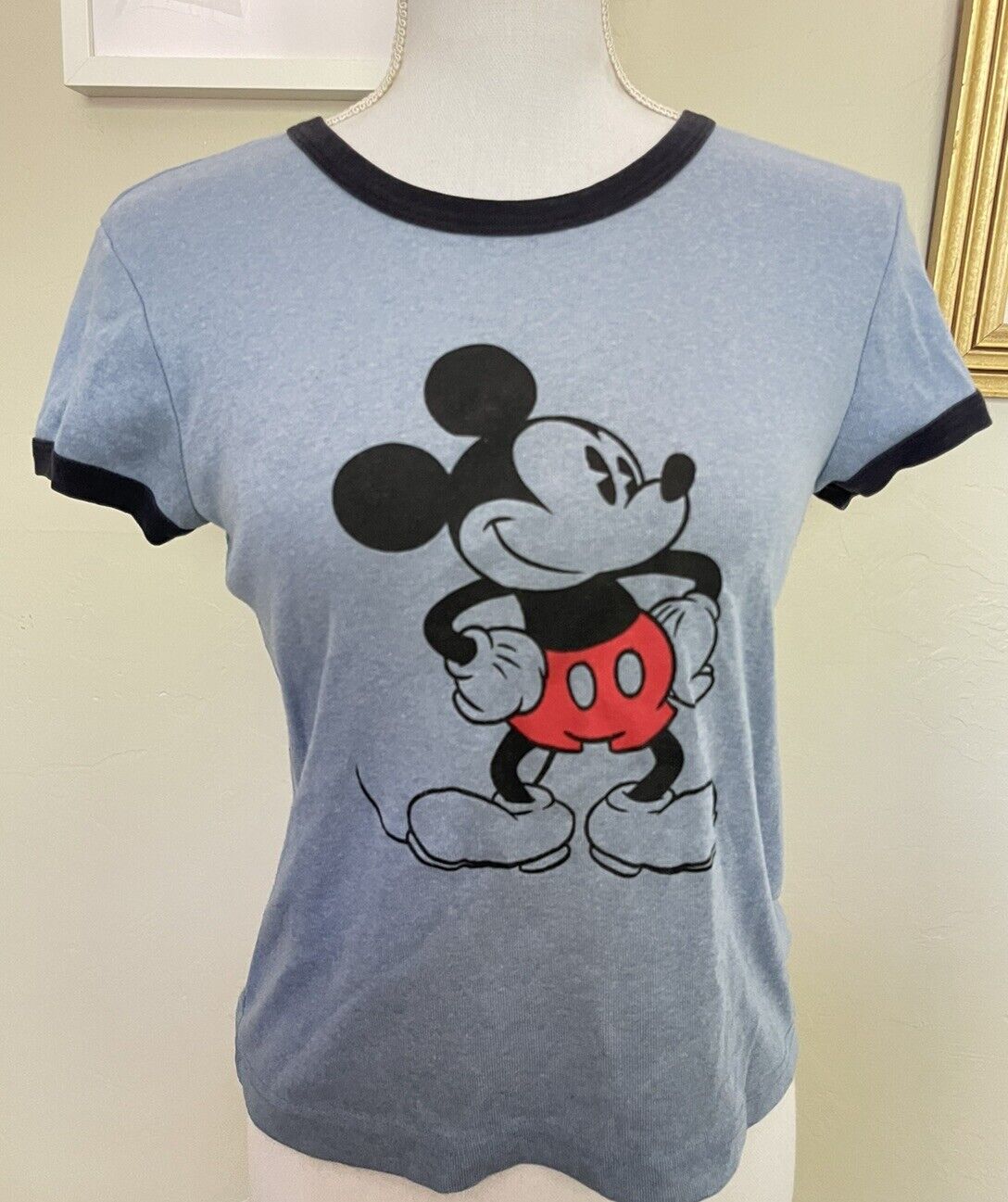 Vintage Disney Mickey Mouse Unlimited Jerry Leigh 90s Ringer T Shirt