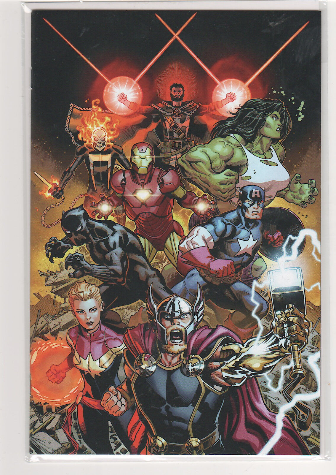 Avengers (Volume 7) #1 Ed McGuinness virgin variant Black Panther Iron Man  9.6