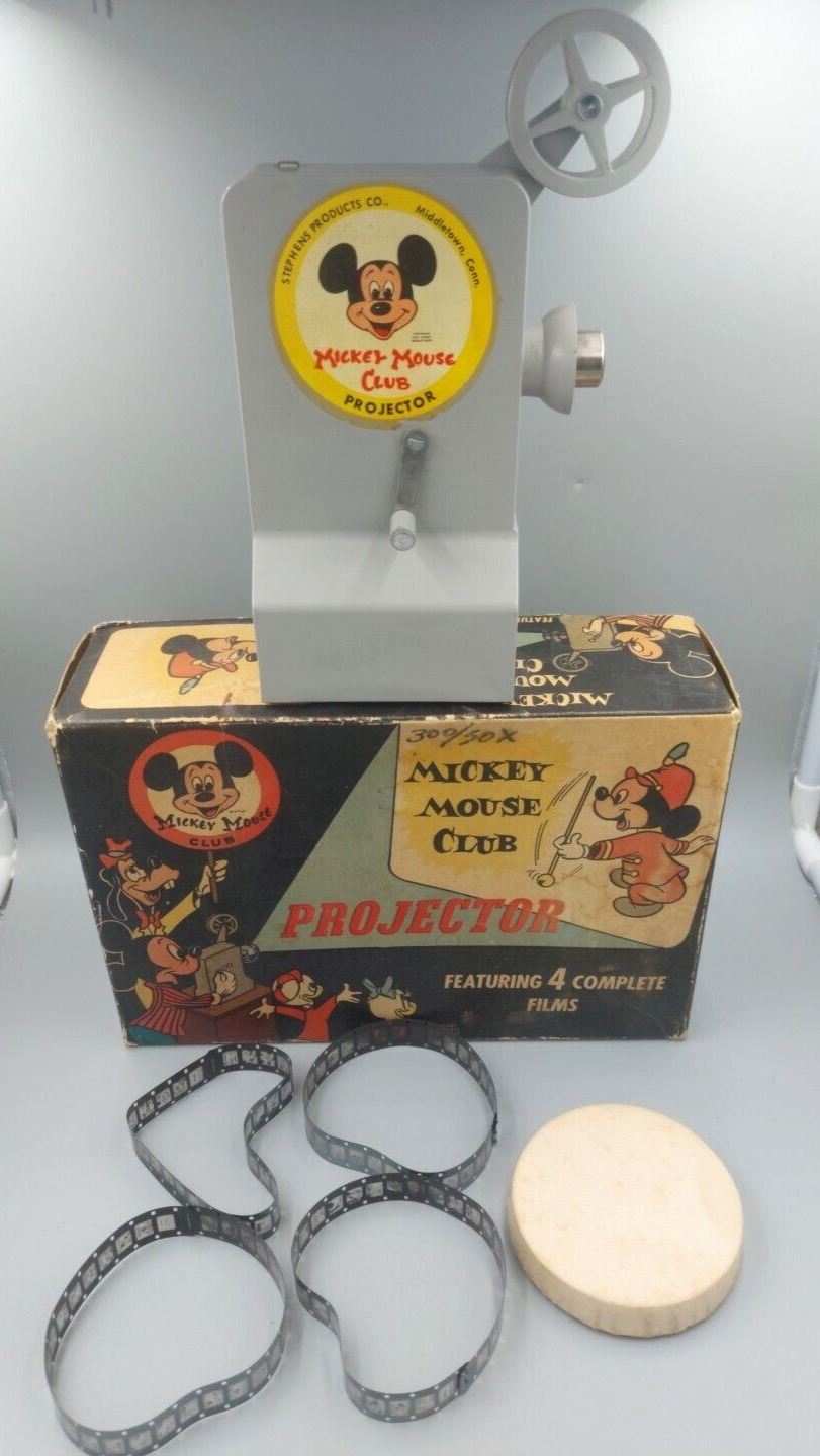 WALT DISNEY  MICKEY MOUSE CLUB  PROJECTOR  488  STEPHENS  C. 1950\'S Complete