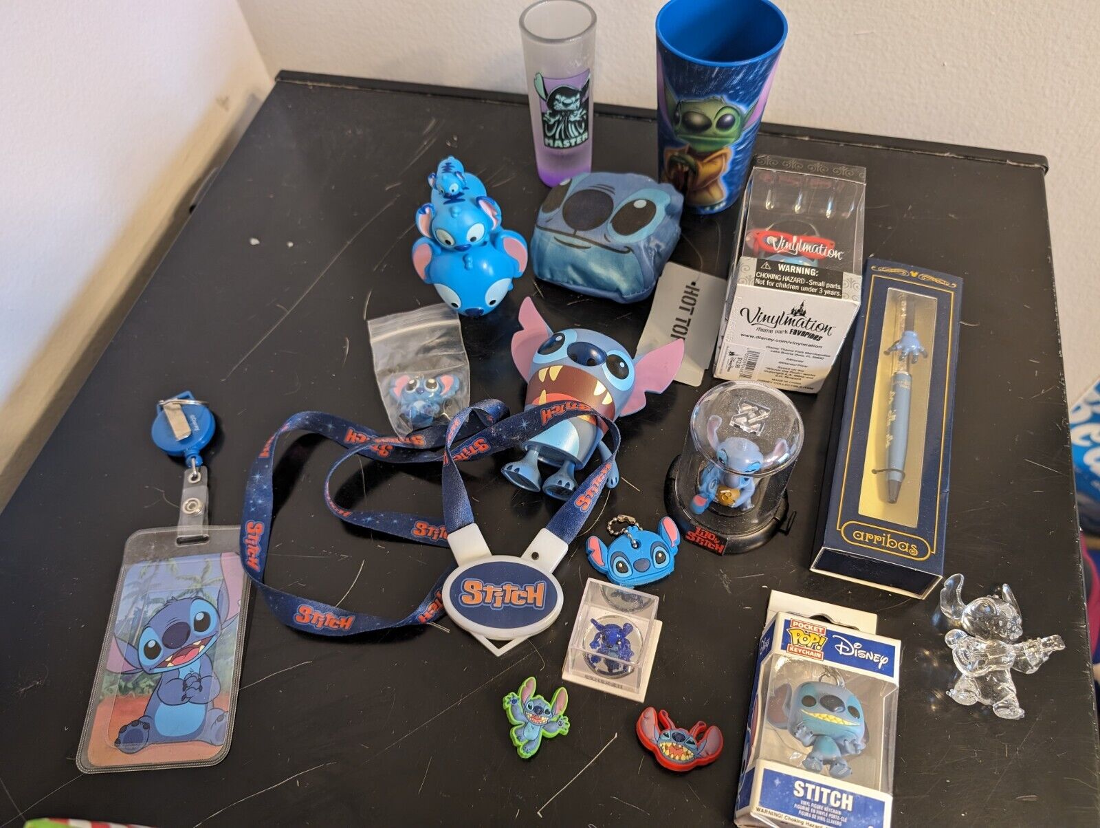 Large 19pc Disney Parks STITCH Merchandise Gift Lot Figures Lanyards & More