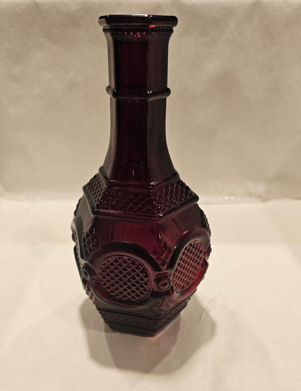 Vtg - Avon 1876 Cape Cod Ruby Red Collection Wine Decanter
