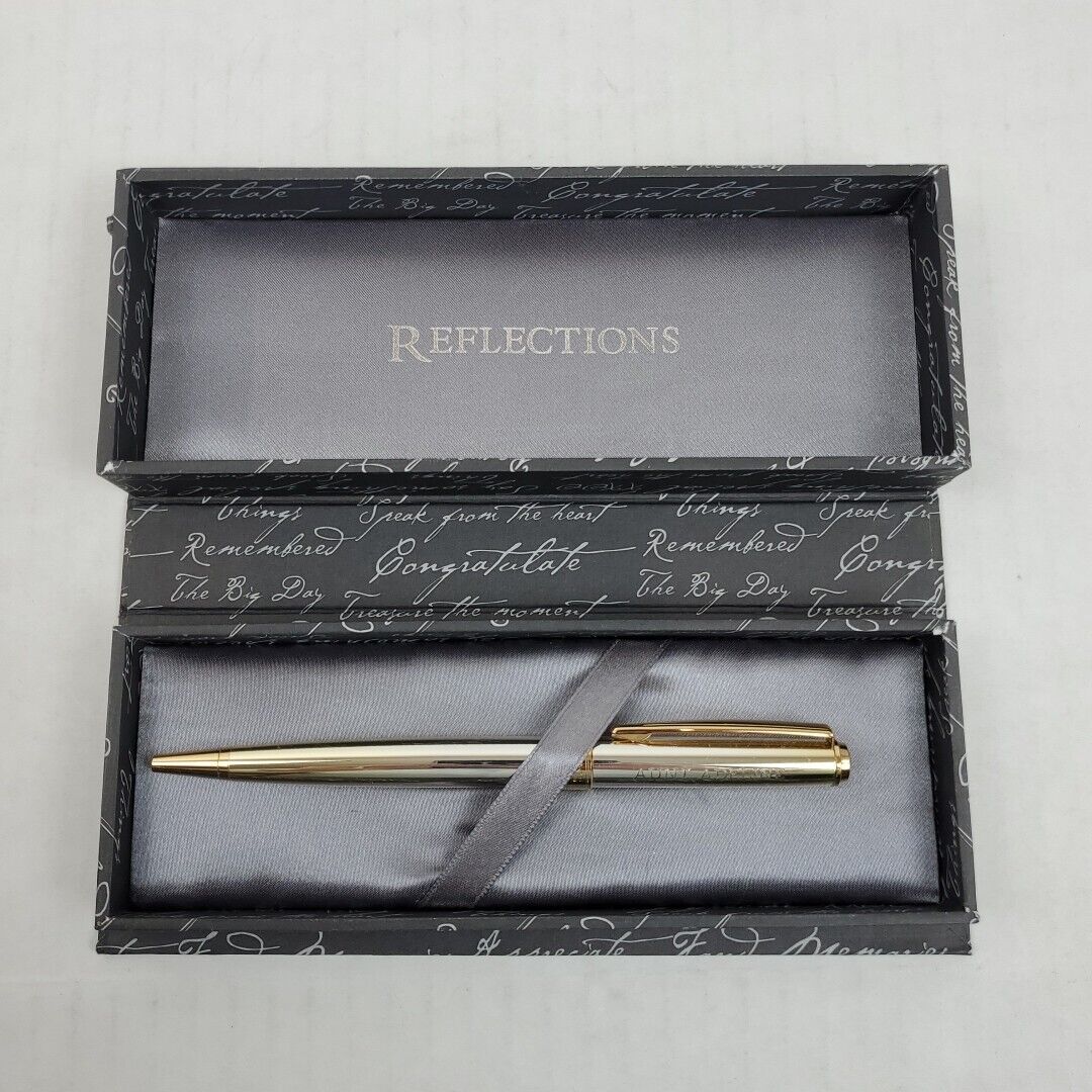 Vintage Reflections Silver-Tone & Gold-Tone Ballpoint Pen in Box Things Remember