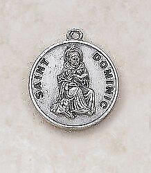 Beautiful Patron St. Dominic Sterling Medal Size .75 in H comes with 24 in Chain