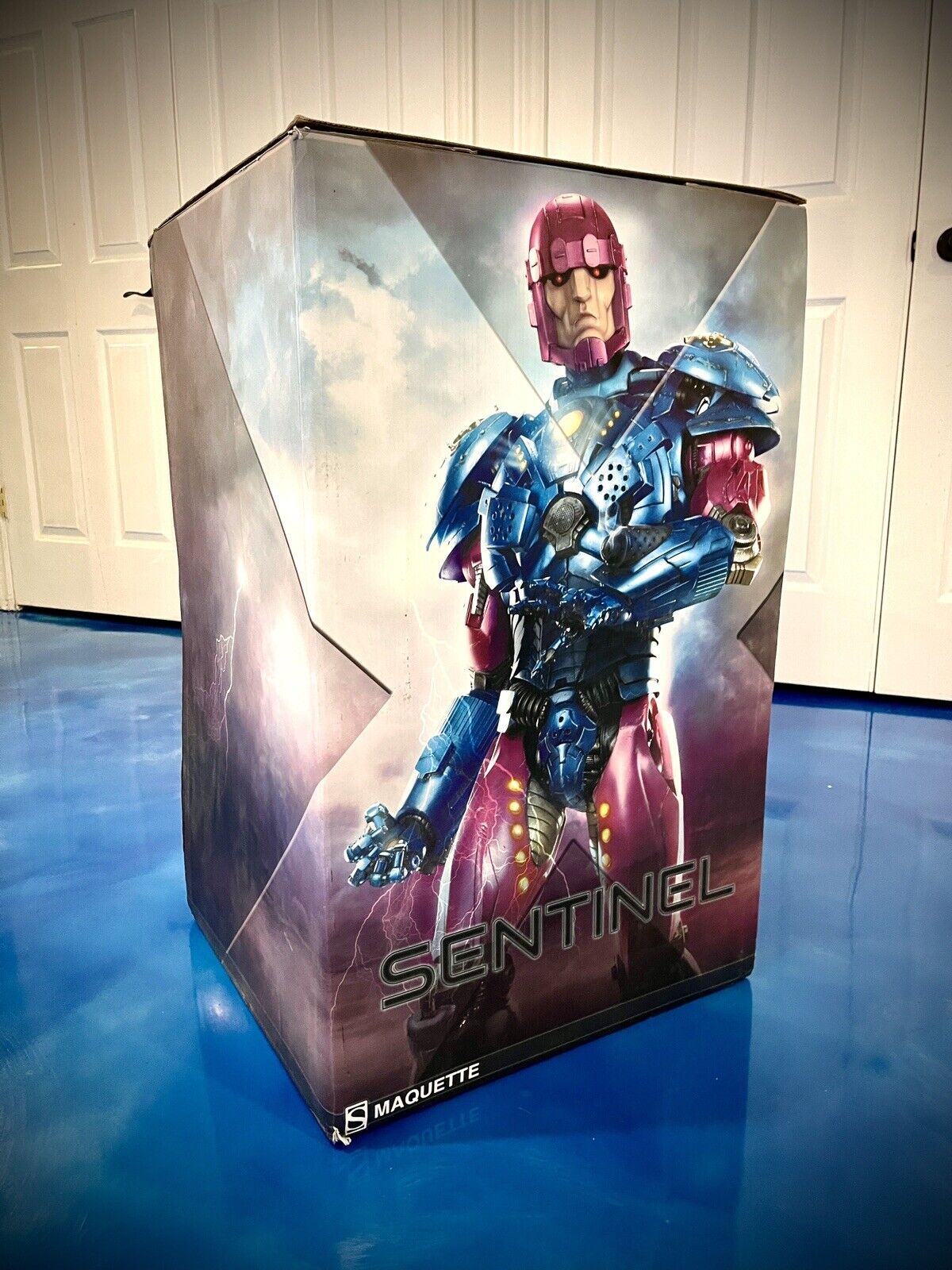 X-Men Sentinel Maquette Statue Exclusive Marvel Sample by Sideshow *some damage*