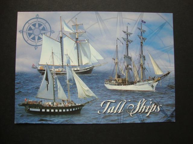 Railfans2 302) Un-Posted Postcard Famous Tall Saling Ships Of The Great Lakes