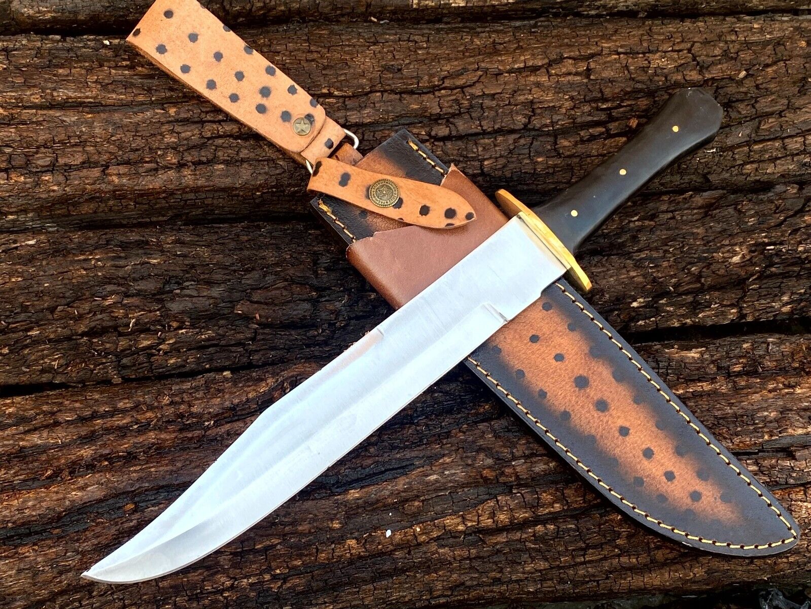 SHARDBLADE Custom Handmade D2 Steel Hunting EDC BIG BOWIE Knife W/SHEATH