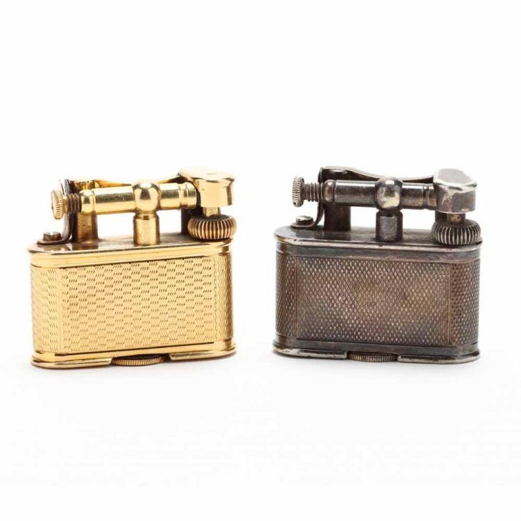 18KT Gold Lighter for Dunhill, by Asprey & Co. and a Silvertone Lighte... Lot 61